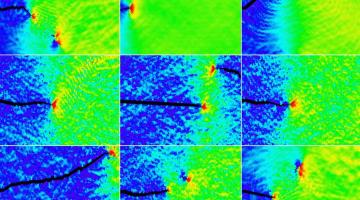 The researchers ran hundreds of atom-by-atom simulations of the propagation of cracks through different kinds of layered material, to see which ones were most effective at stopping the cracks from making it all the way through the material. Show...