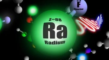 Researchers at MIT and elsewhere have combined the power of a super collider with techniques of laser spectroscopy to precisely measure a short-lived radioactive molecule, radium monofluoride, for the first time. Image courtesy of the researchers