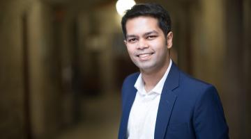 Md Sami Hasnine was instrumental in launching the MIT Department of Civil and Environmental Engineering's Diversity, Equity, and Inclusion Seminar Series.Photo: Fang Su